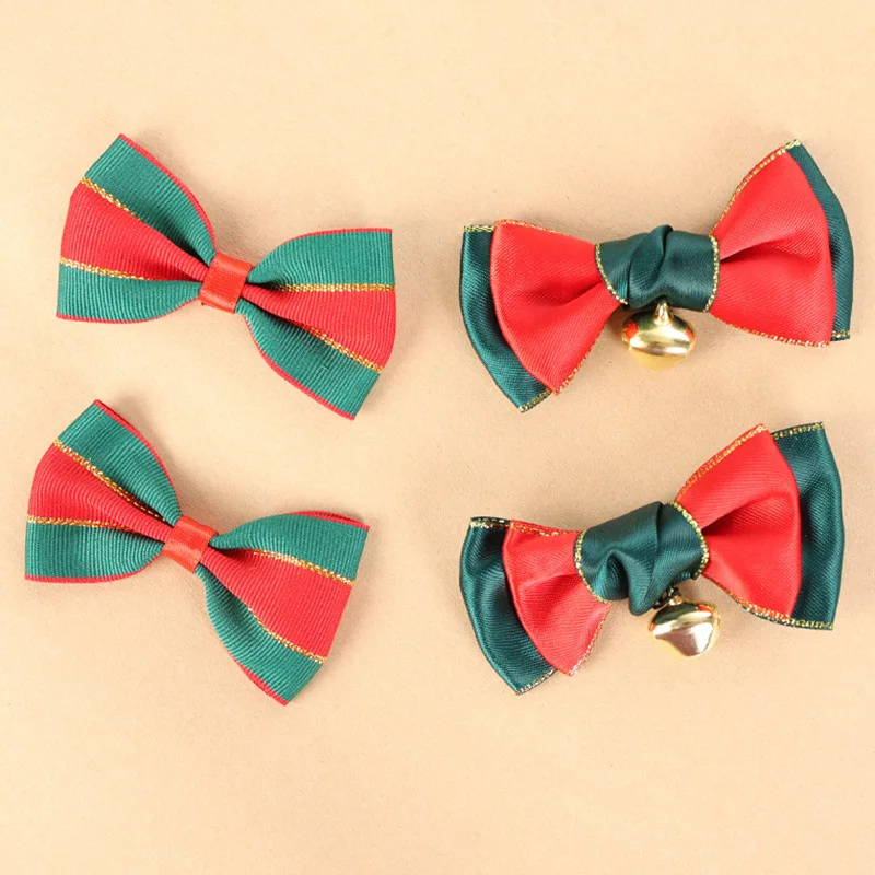 

christmas decorations 7 Pcs Christmas Red & Green Bowknot,Xmas Mini Bowknot Craft Gift Ornament Party christmas tree decorations