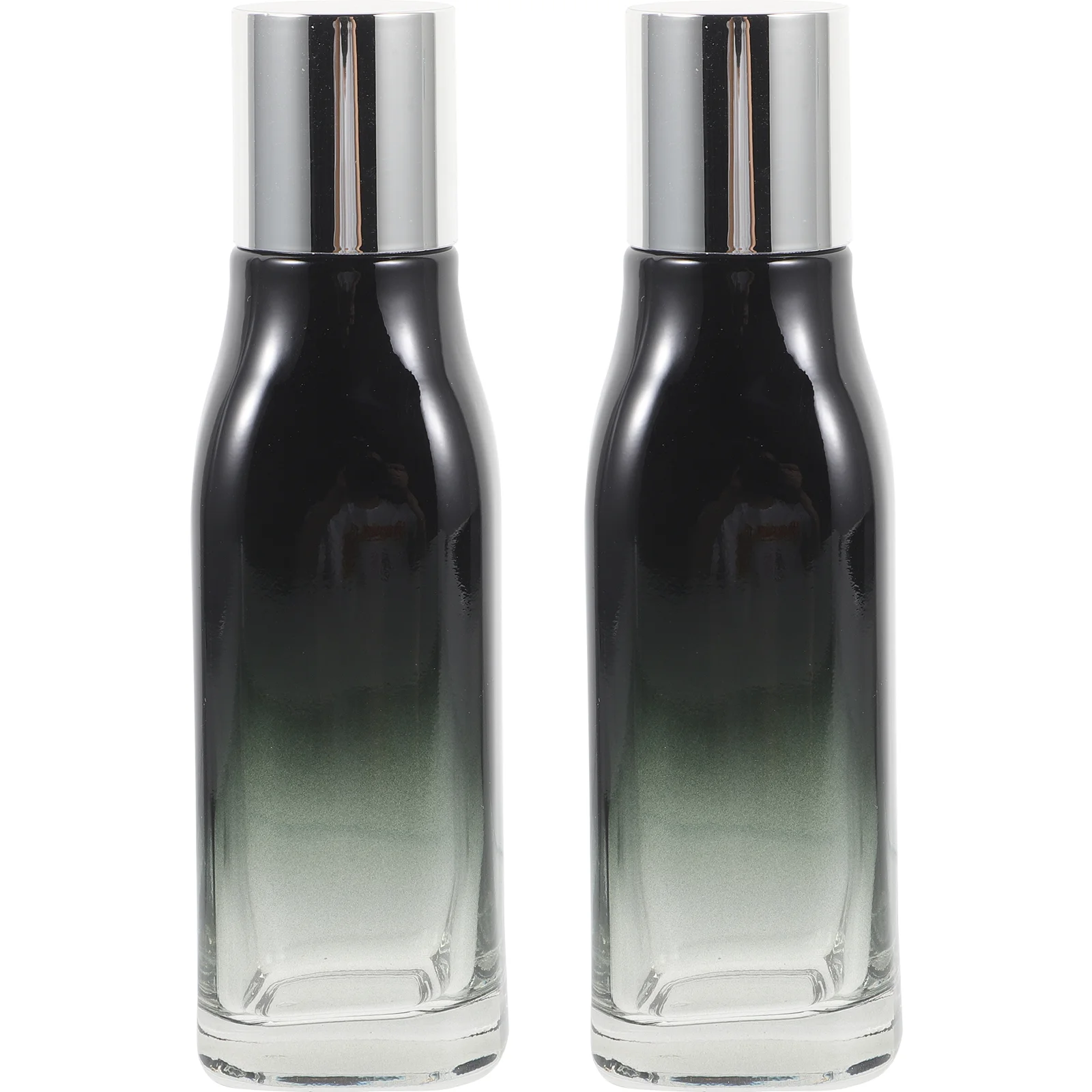 

2 Pcs Moisturizer Empty Glass Bottles Makeup Dispenser Portable Small Travel