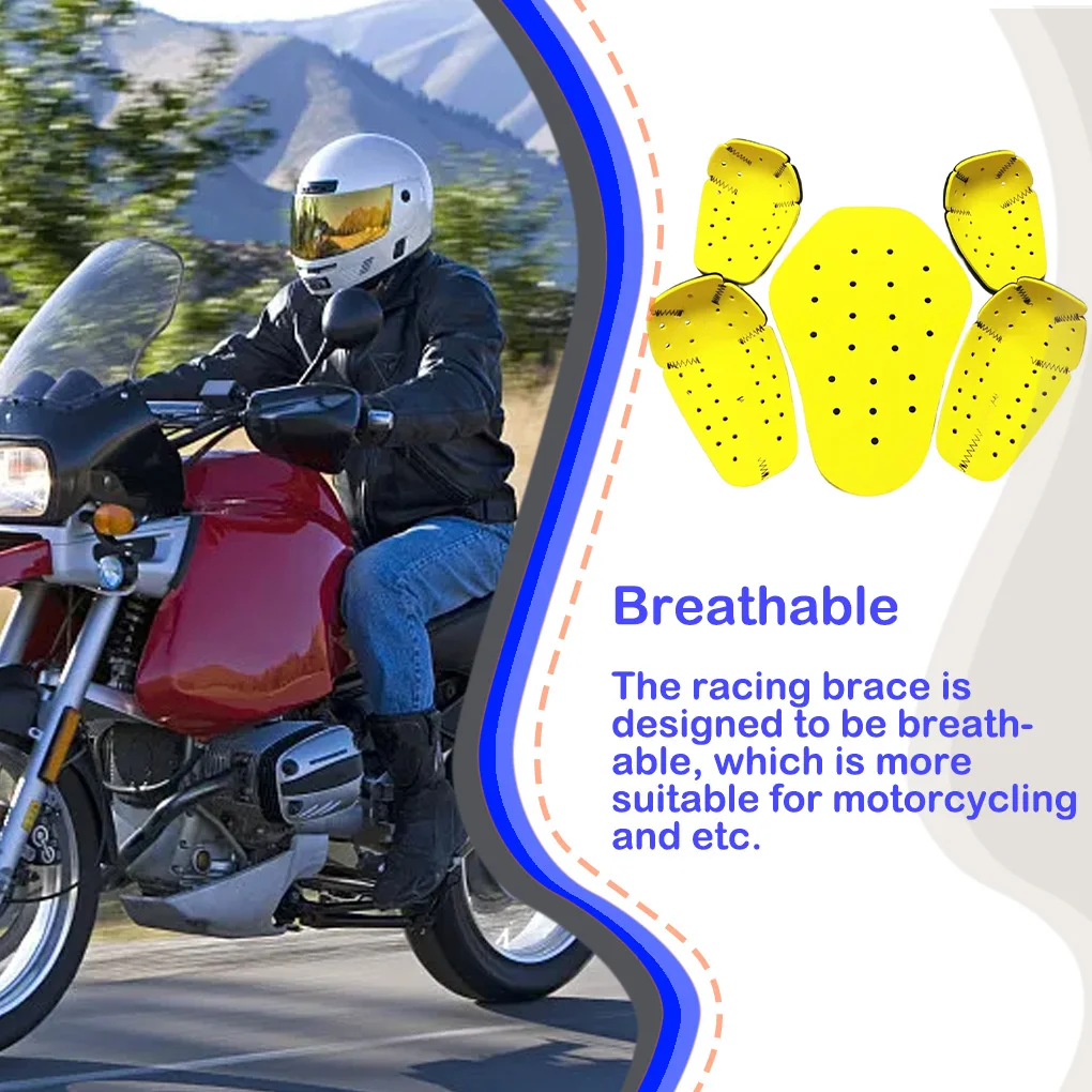 

5 Pieces Set Motorcycle Armors Universal Elbow Shoulder Back Brace Guard