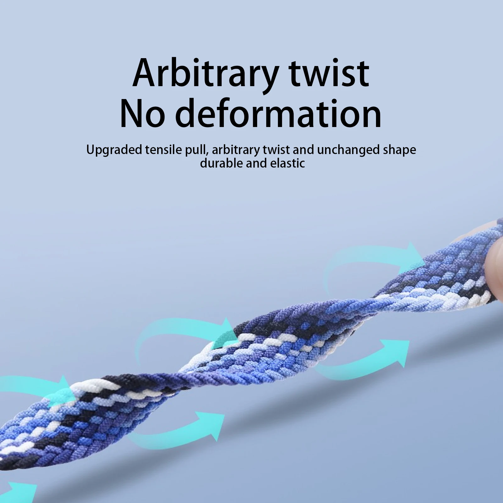 Braided Solo Loop Strap For Huawei Watch Band 8 7 Adjustable Elastic Nylon Sports Wristband replacement Huawei Band 8 7 Bracelet