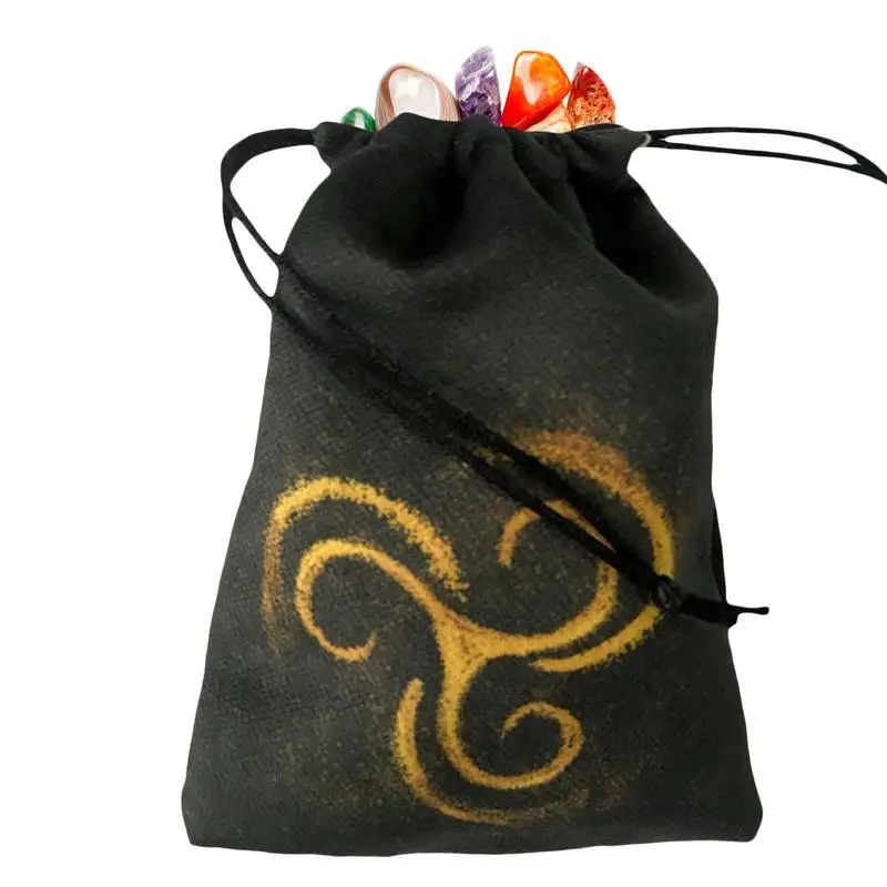 

Dice Storage Bag Tarot Oracle Cards Holder Rune Pouch 13x18cm / 5.12x7.09inch Drawstring Pouch For Tarot Cards Enthusiasts