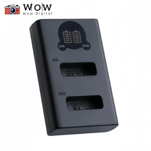 Зарядное устройство FB NB-13L с двумя USB-портами и светодиодным дисплеем для