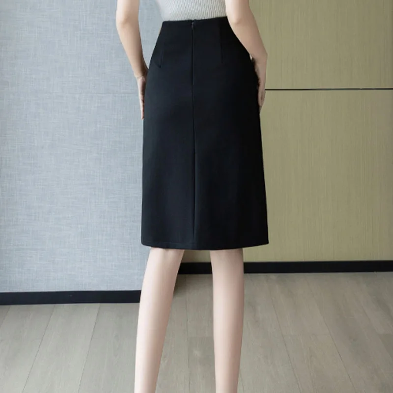 Модные новые юбки женские осенние для офиса короткая юбка Женская со складками
