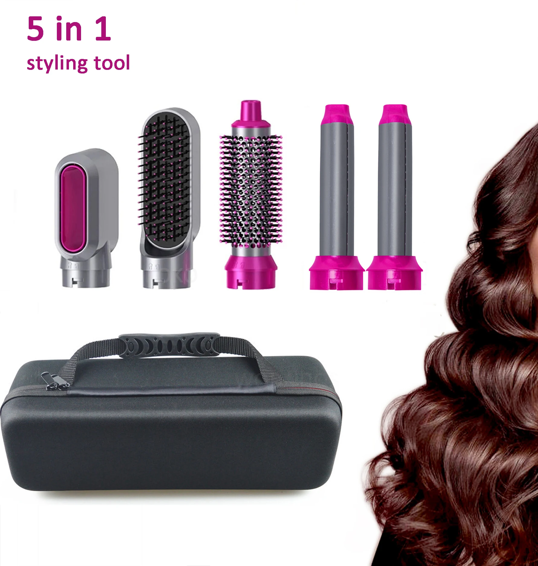 Comb Hair Dryer Brush Hair Curling Detachable Brush Kit Stra