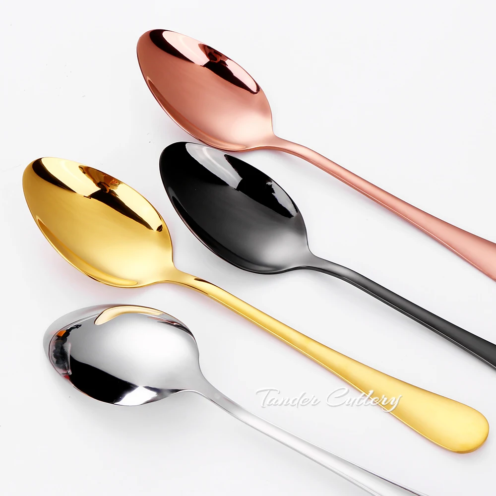 1/2/3 Pieces Gold Stirring Teaspoons Stainless Steel Coffee Spoon Set Ice Cream Cake Dessert Mini Spoon Afternoon Party Cutlery images - 6