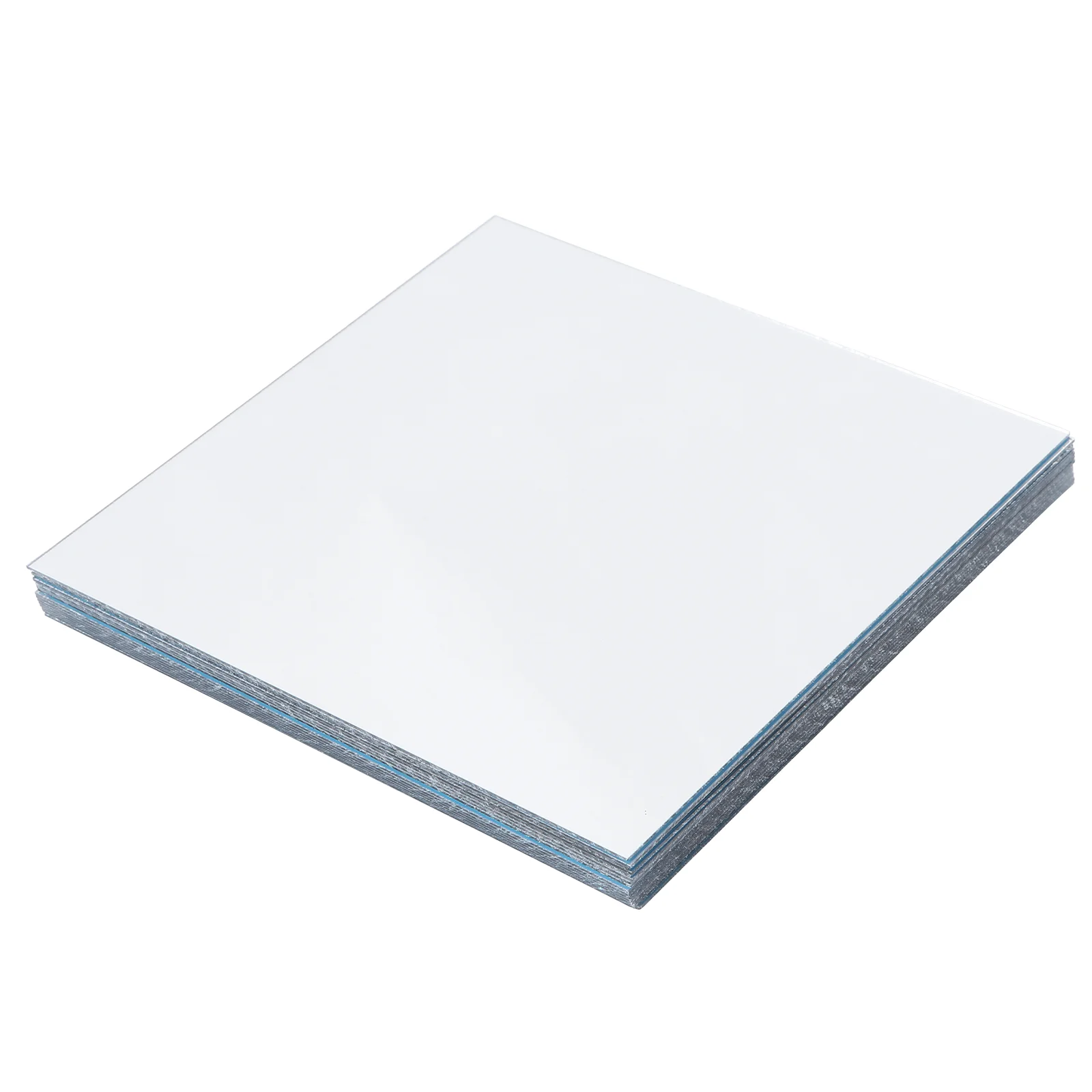 

16 pcs 15x15cm DIY Self-adhesive Mirror Wall Sticker Mirror Square Decal Wall Mirror Decoration 1mm (Silver)