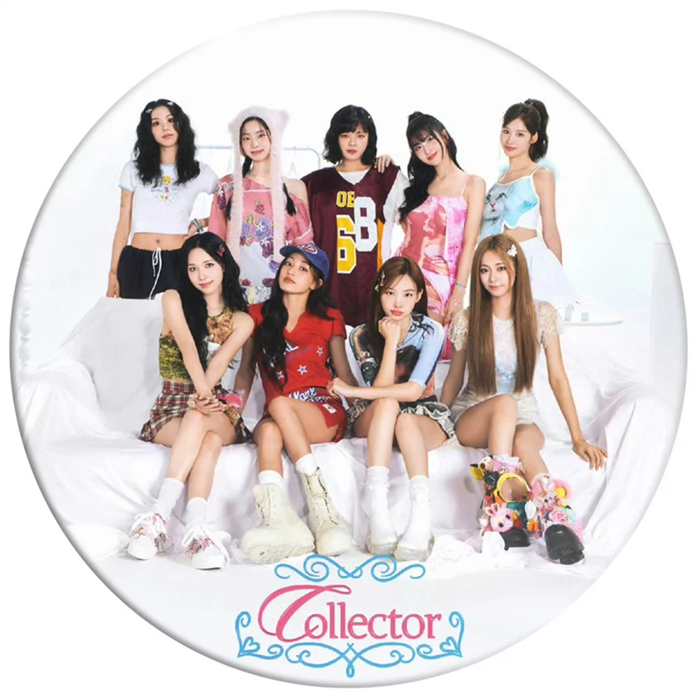 Приветствие сезона KPOP 2025: жесть значок MOMO MINA DAHYUN TZUYU брошь булавки креативный