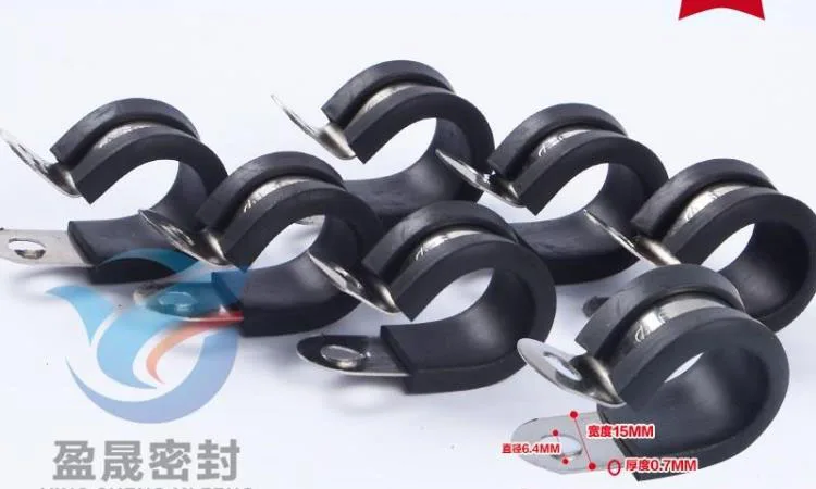 

Free shipping 50pcs/lot 304 Stainless Steel Rubber Lined P Clips Cable Mounting Hose Pipe Clamp Mikalor