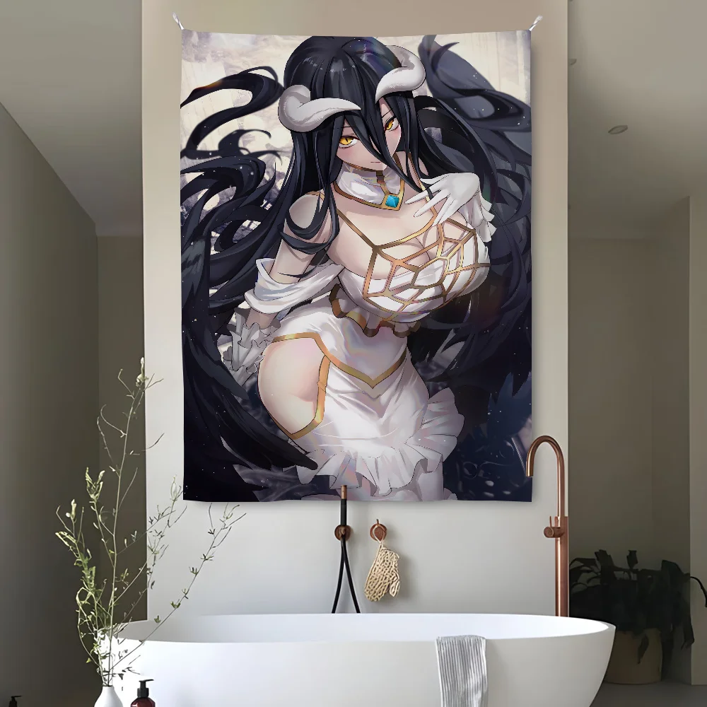 A-Albedo O-Overlord Sexy Anime Tapestry Perfect For Home&ampLiving Bedroom Decor Wall Art Backdrop Banner