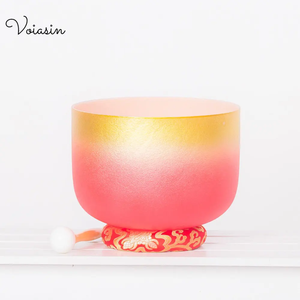 8-12-дюймовая поющая чаша с радужным красным кристаллом кварцевое звуковое