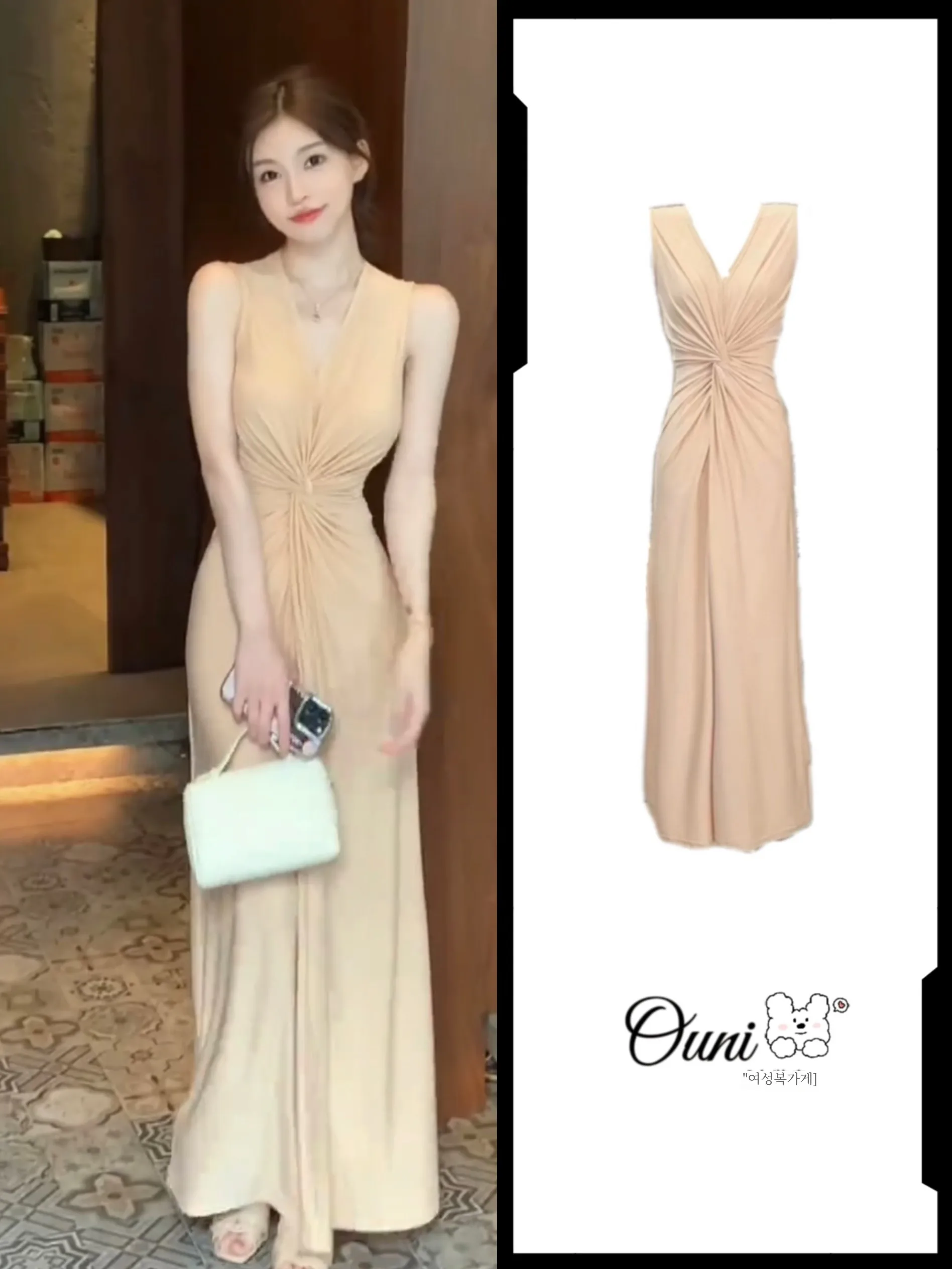 Женское платье без рукавов French sle Socialite лето 2024 темперамент плиссированная с