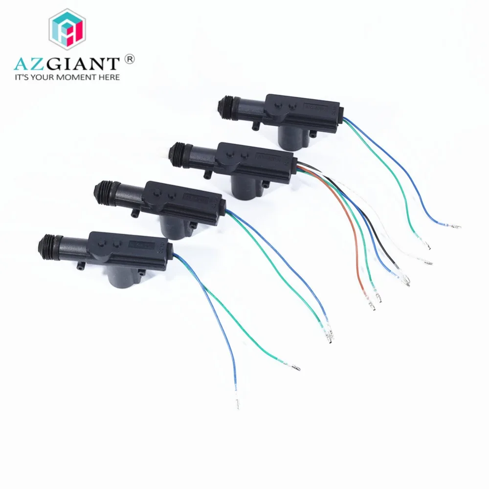 4pcs/lot DC 12V Door Motor Actuator Solenoid Central locking motor Car Alarm System 2 wires Lock Tool Set | Автомобили и