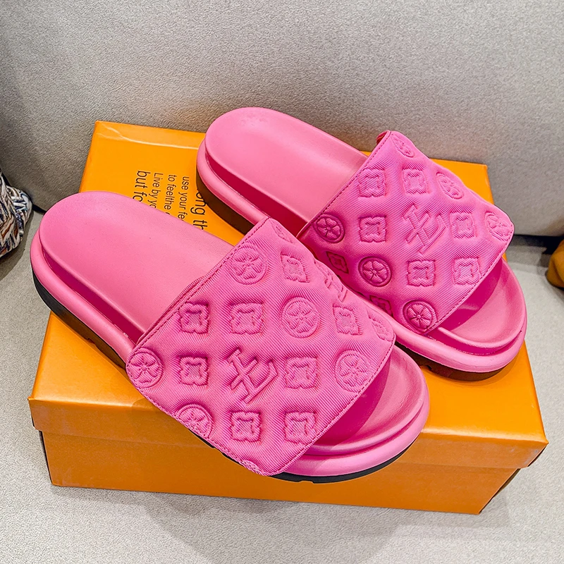 

Women Flat Slippers 2023 Summer New Luxury Brand Platform Sandals Ladies Height Increase Flats Open Toe Shoes Zapatos De Mujer