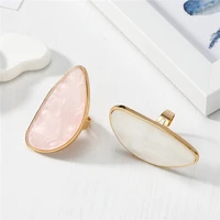 golden plated faux pearl european adjustable ring women large rings for women jewelry jewellery joyas wholesale r14