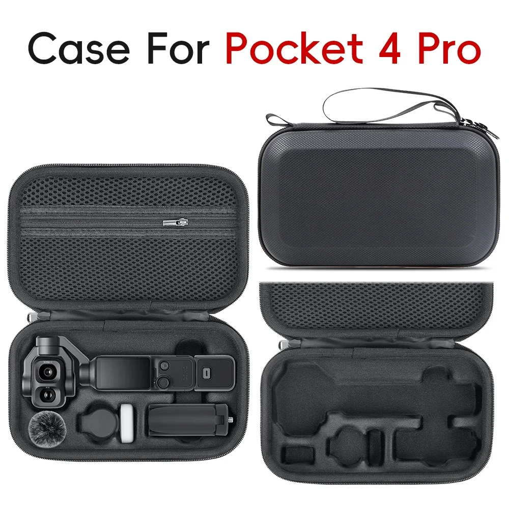 Фото Чехол из ПУ для DJI Osmo Pocket 4P Creator Combo, дорожная сумка для хранения, жесткий защитный чехол, портативная сумка-переноска, аксессуар для камеры №1