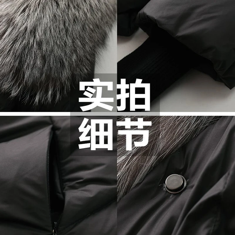 Luxury Real Fox Fur Coats Woman 2022 Winter Long Sleeve Top Star Trend Women Down jacket High Quality Free shipping