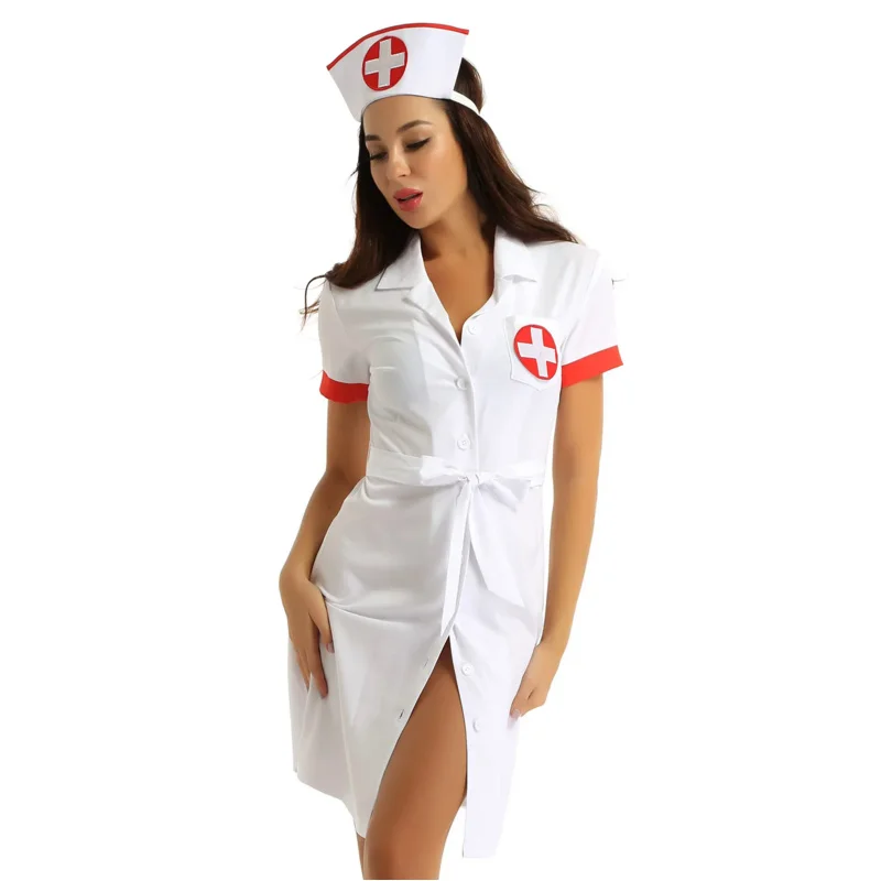 Необычный костюм медсестры для косплея на Хэллоуин одежда ролевых игр Униформа