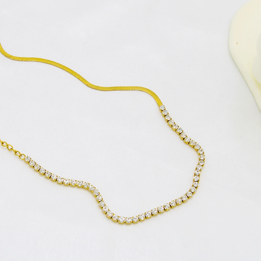 Женское Ожерелье из циркония роскошное ожерелье нержавеющей стали - купить по