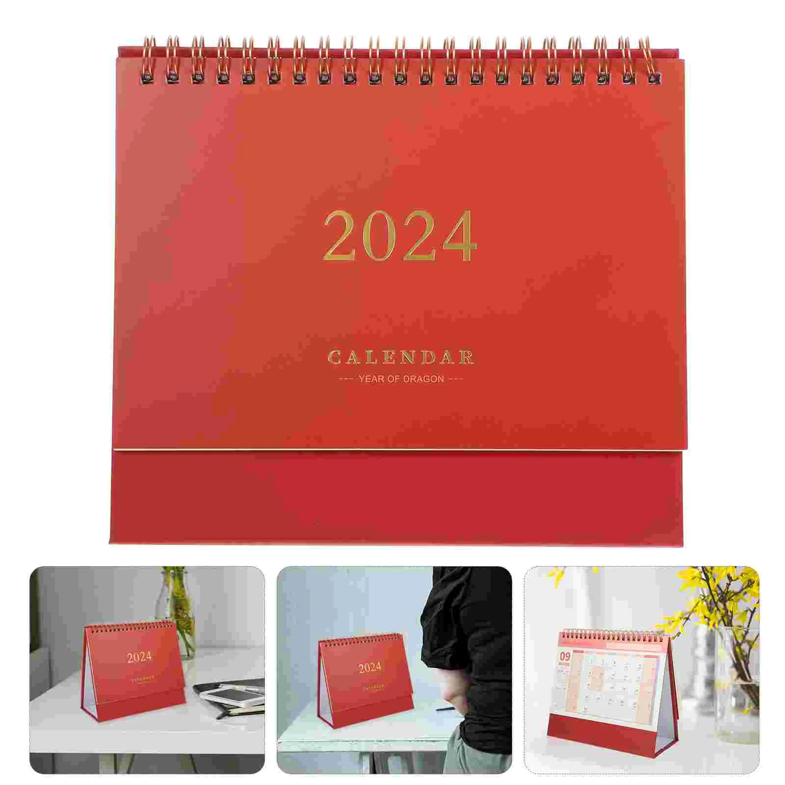 

2024 Desk Calendar Mini Delicate Standing Daily Use Students Month Paper Office Decorative Table
