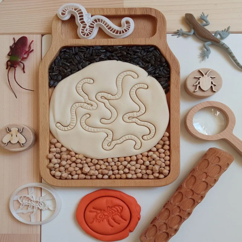 

DIY Sensory Basin Material Montessori Toy Car Modeling Plate Open Game Plate Scene Building Educational Toys Boys and Girls