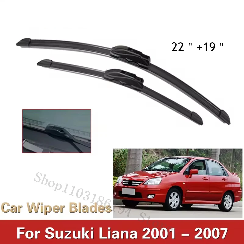 

Стеклоочиститель с левым рулем, передние щетки стеклоочистителя для Suzuki Liana 2001-2007, лобовое стекло, переднее окно 22 "+ 19"