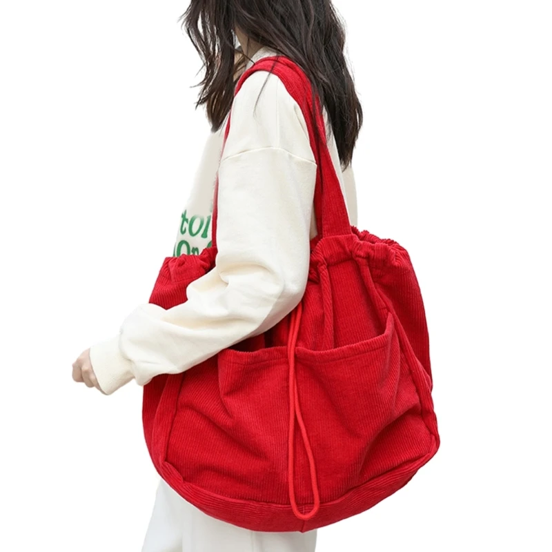 Вельветовая сумка в японском стиле мягкая и универсальная идеально подходит для