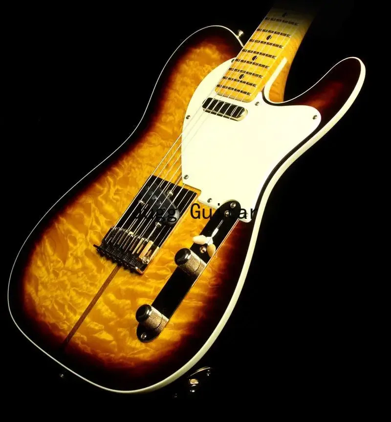 

Rare Merle Haggard Tuff Dog Two-Tone Sunburst Electric Guitar Flame Maple Neck & Fingerboard, Gold Hardware, Tremolo Bridge