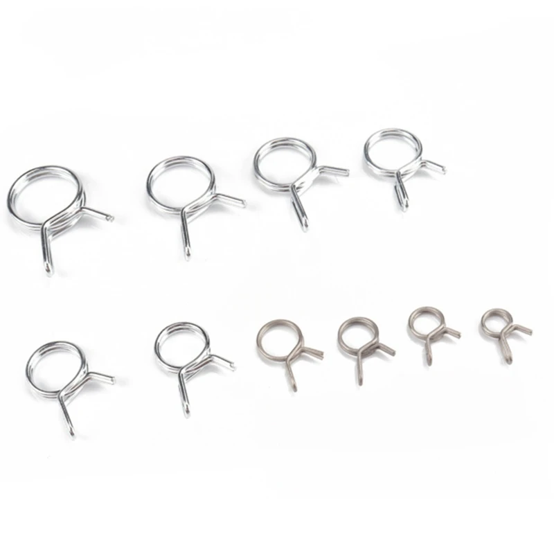 150Pcs Stainless Steel Spring Clip Hose Clamp & 4Pcs Check Valve 3/8 Inch 10 Mm ABS Plug-In |