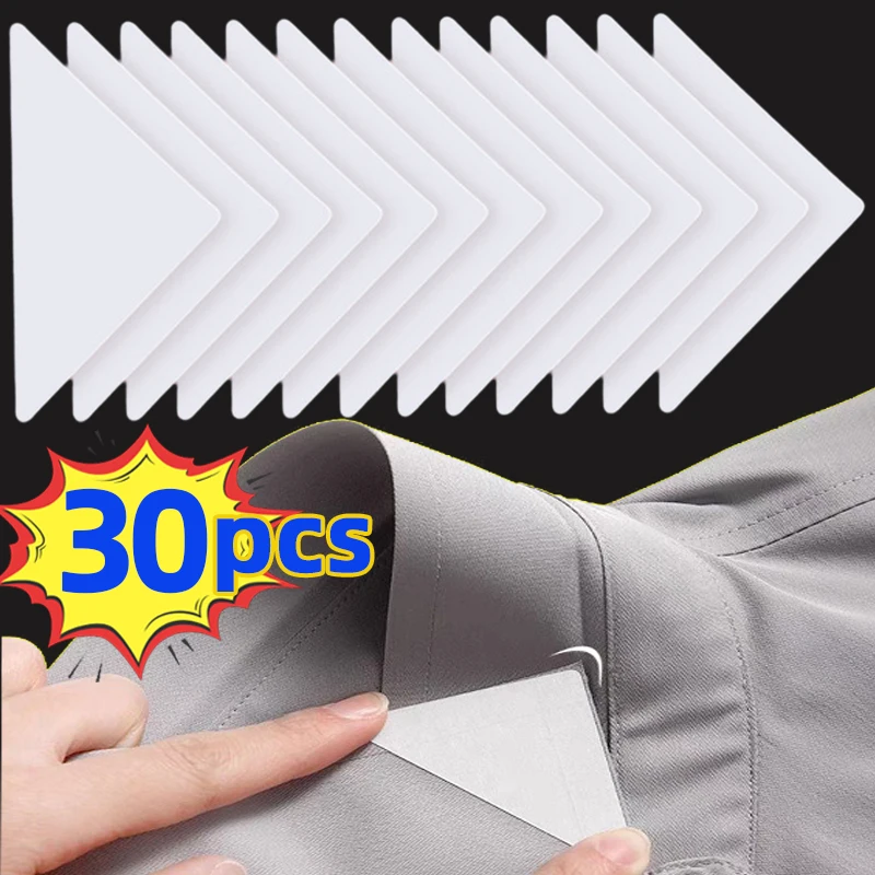 

10/20/30pcs Self Adhesive Collar Styling Tape Does Not Warp Shirt Neck Protector Pads Shirt Collar Transparent Collar Pads