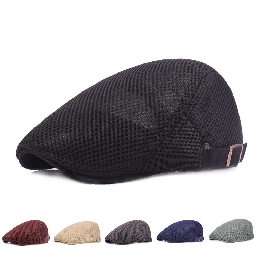 

Mesh cap men's and women's beret spring and autumn breathable forward hat wholesale men's screen duck tongue hat