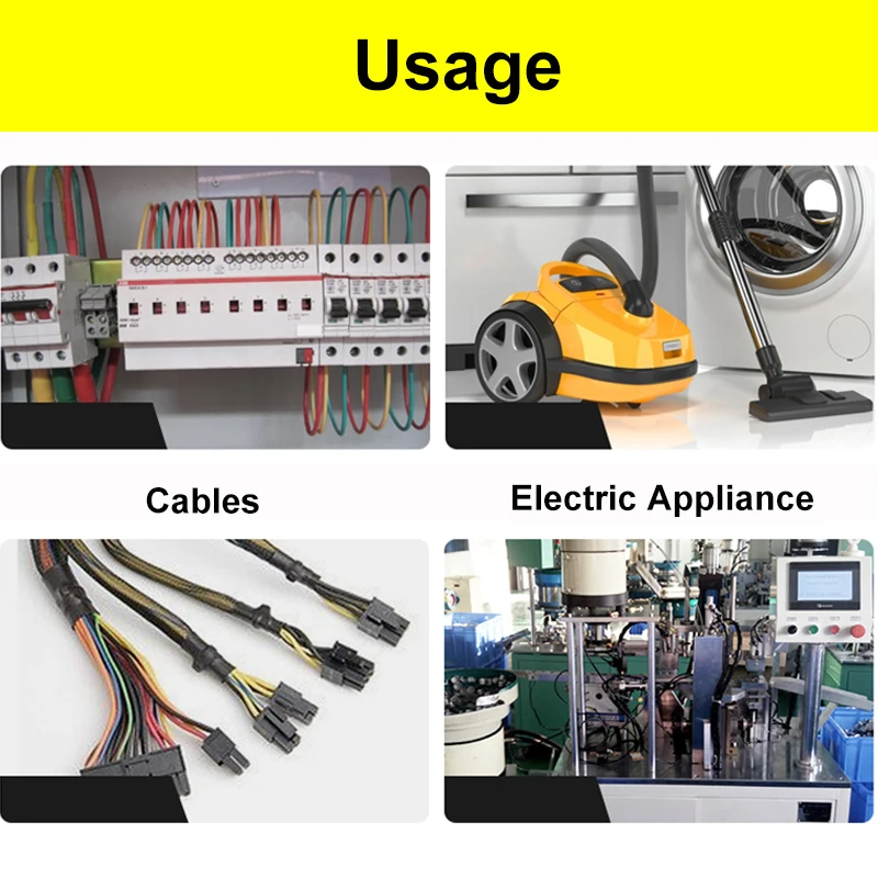 1/2/5 м белая трубка из стекловолокна ID1 мм ~ 50 600 градусов C устойчивая к высоким