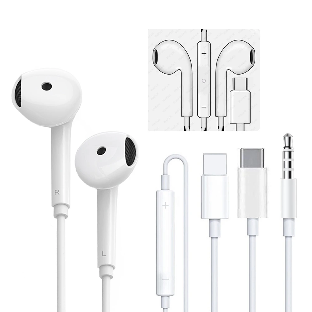 

Wired Earphone for IPhone SE 13 12 11 7 8 Plus XS MAX Pro Stereo Sound Noise Isolating Wired Earphone for Samsung Xiaomi Huawei