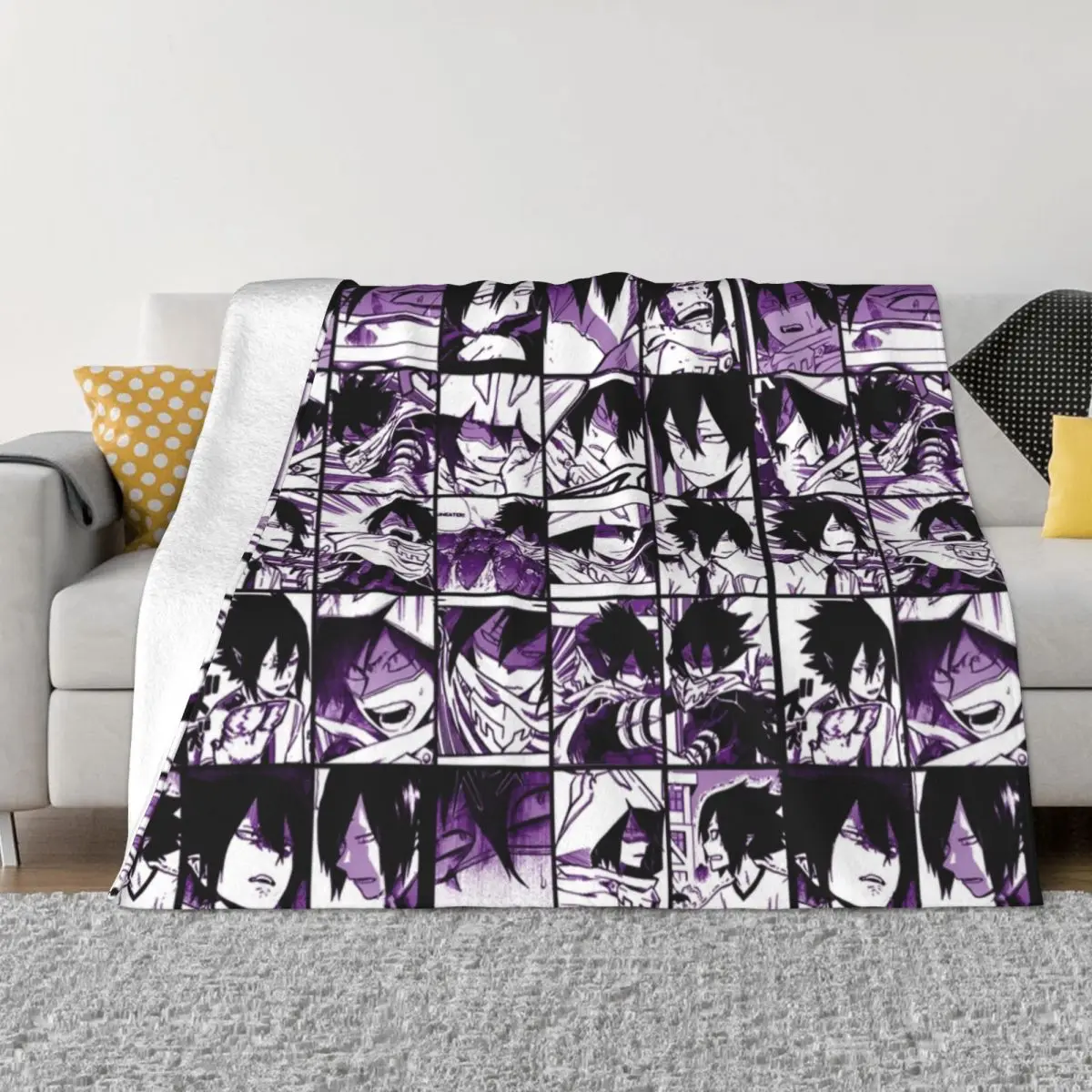 

Tamaki Amajiki Collage Blanket Flannel Summer Air Conditioning Boku No My Hero Academia Anime Throw Blankets for Bedding Throws