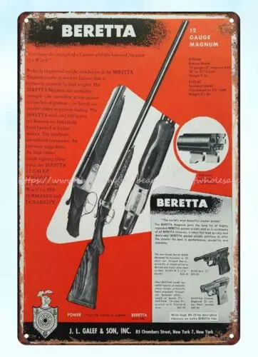 1954 JL Galef &amp son shotgun Minx будка пистолет металлический жестяной знак