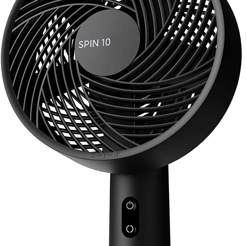 

10 Oscillating Desktop Fan, 3 Speed Settings, Small, Black