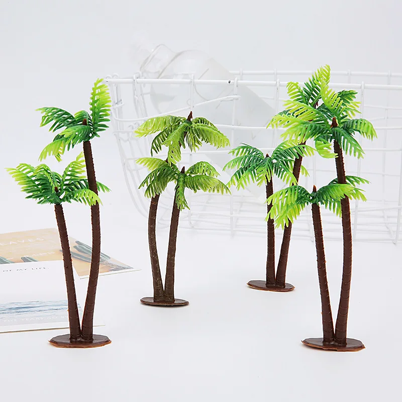 

Simulation Plant 13cm Mini Coconut Tree 1 Pack of 10 Birthday Cake Party Sand Table Furnishings Wedding Flower Wall Decorations