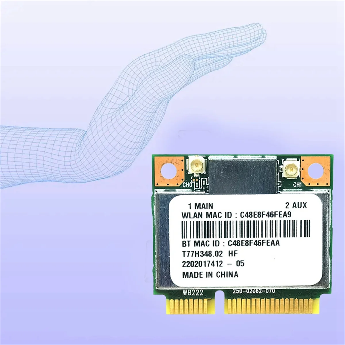 AR5B22 AR9462 Wi-Fi-карта + внутренние антенны 300 Мбит/с 2 4G/5G двухдиапазонный Wi-Fi-адаптер