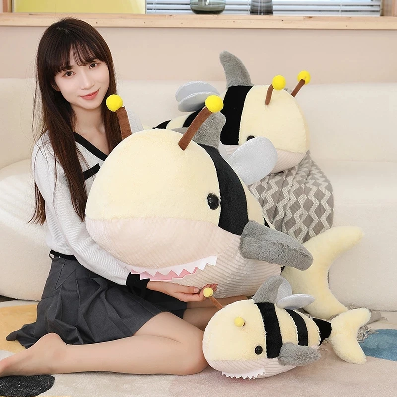 

Плюшевые игрушки в виде акулы и пчелы, 45/75/100 см