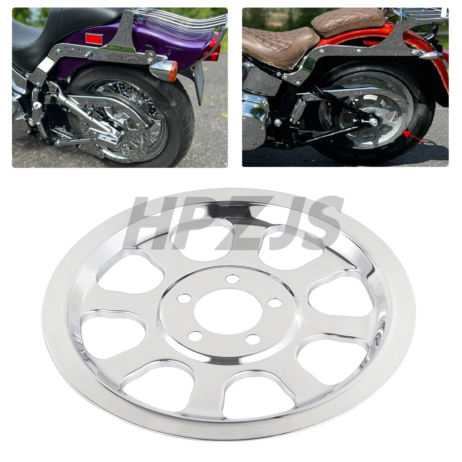 Вставка внешнего заднего шкива мотоцикла хромированная вставка для Harley Softail Classic