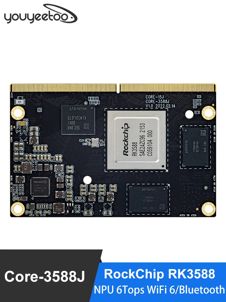 youyeetoo Core-3588J 8K Основная плата AI RockChip RK3588 8-ядерный 64-битный 8 нм Cortex-A76 NPU 6 топов SBC