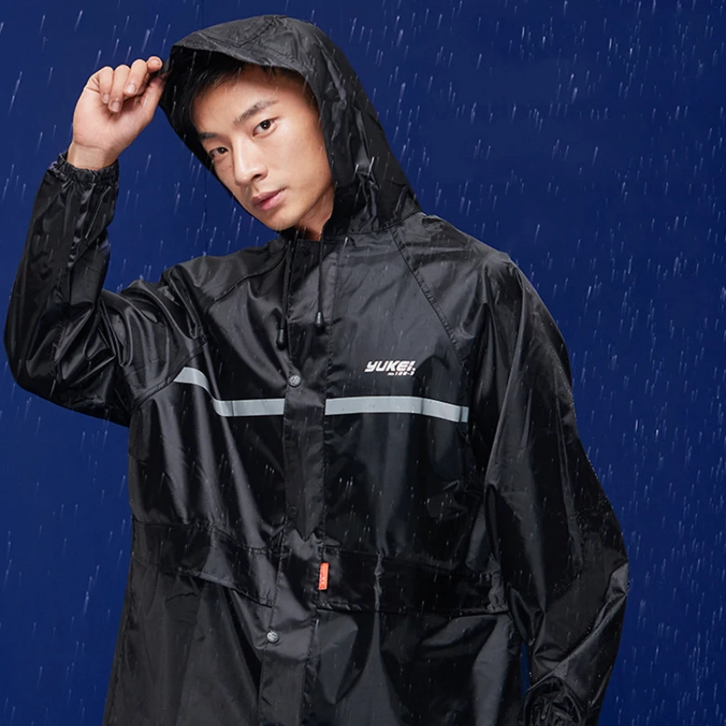 

Waterproof Split Adult Raincoat Men Hiking Riding Fashion Raincoat Male Impermeable Chubasqueros Rain Coat Overalls EB5YY