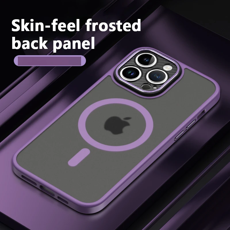 

Skin Feel Frosted Case for IPhone 14 Plus 13 12 11 Pro Max for Magsafe Magnetic Wireless Charging Protection Anti-Scratch Cover