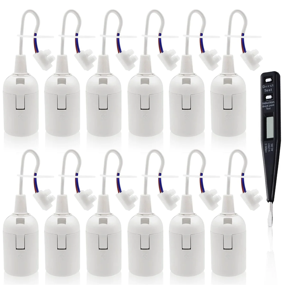 Патрон лампы E27 12-компонентная розетка для строительной площадки с кабелем