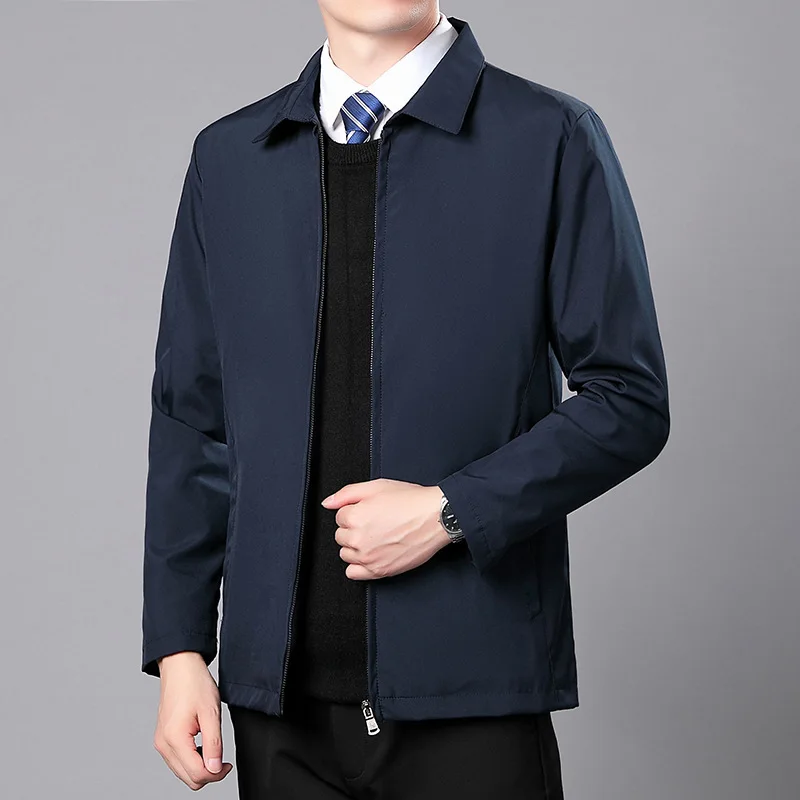 

Men's Spring Autumn Business Casual Lapel Jacket Men Solid Oversized Blazer Coats Male Slim Fit Versatile Tops Fashion Jacket