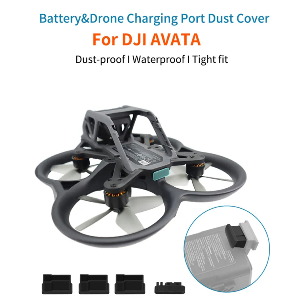 

Пылезащитная заглушка из ТПУ для корпуса батареи дрона DJI Avata влагостойкая Защитная крышка аксессуары
