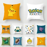 4545cm anime pokemon pikachu pokeball gengar printed pillowcase kids bedroom living room home decor pillow cases cushion cover