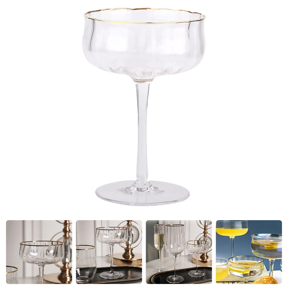 

Glass Glassescup Champagne Cocktail Martini Whiskey Mojito Crystal Red Drinking Chalice Flute Cups Stemless Rim Tulip Gold