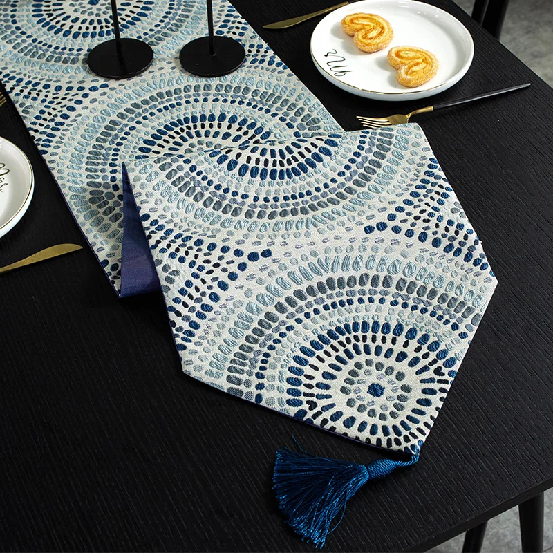 

Nordic table runner embroidered table runner wedding hotel dinner
