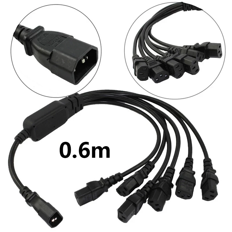 

Кабель-разветвитель IEC 320 C14 на 6XC13, 250 В, 10 А, 0,6 м