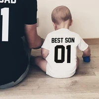 dad and son matching tshirts family sets 2020 fashion print new dad matching tee best dad best son shirts